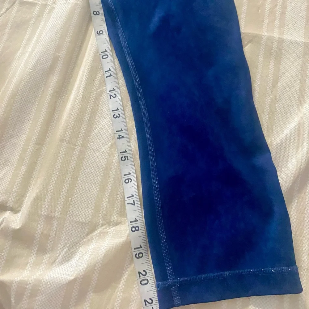 Lululemon Athletica Wunder Under High Rise Crop 21” Spray Indigo Blue size 6 - Picture 6 of 6